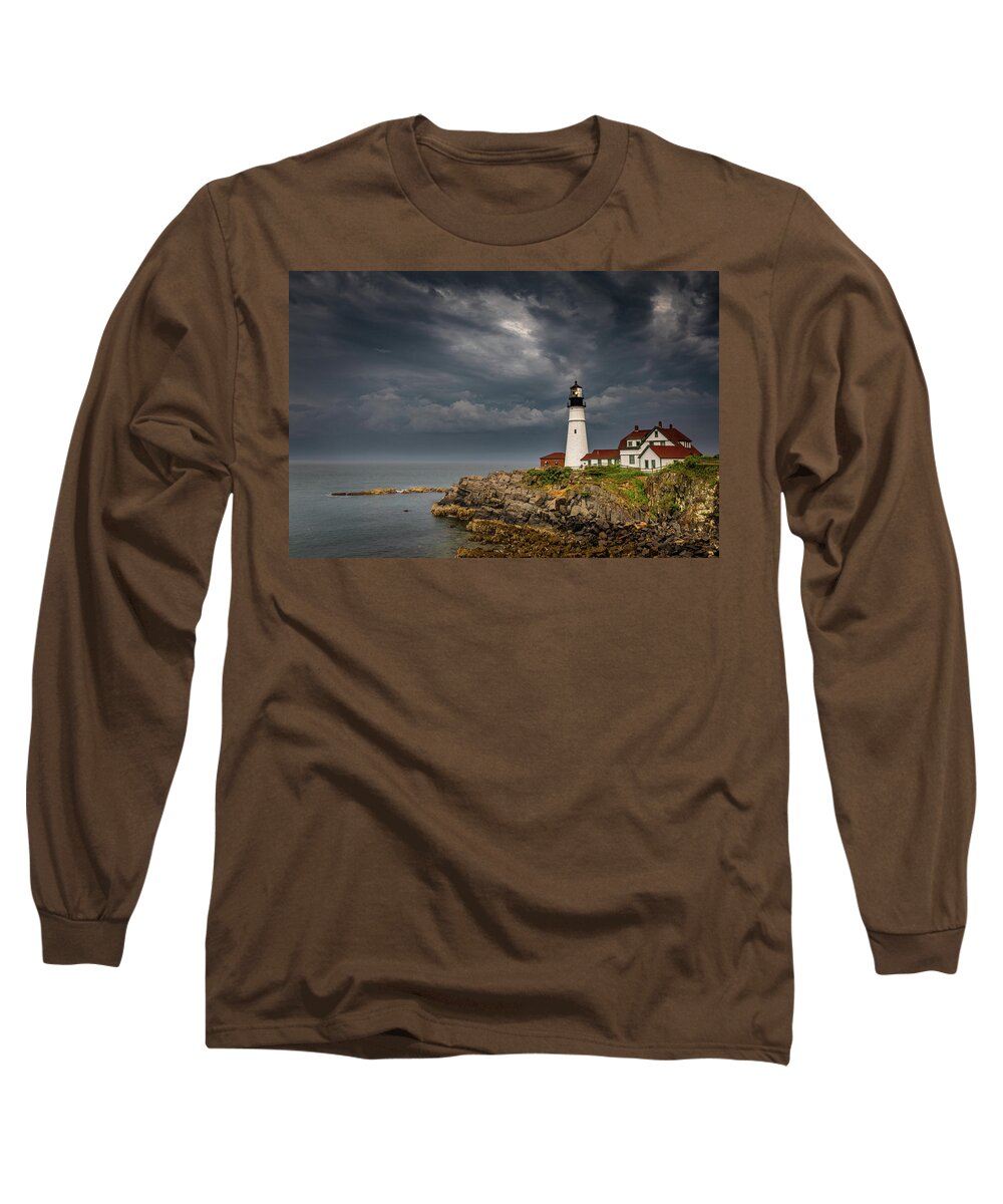 Maine Long Sleeve T-Shirt featuring the photograph Passing Storm by Colin Chase