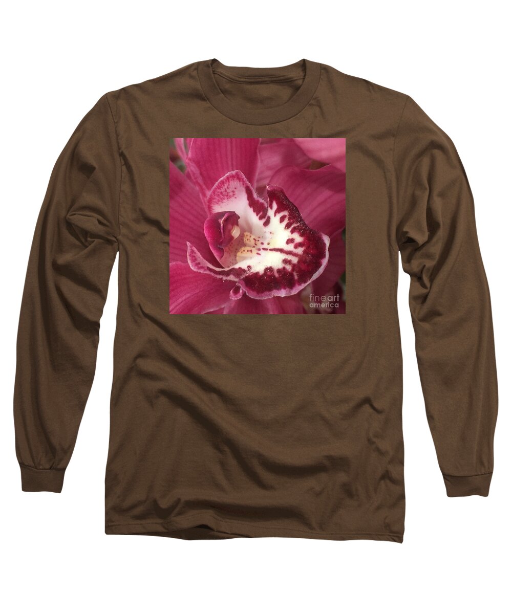Orchid Long Sleeve T-Shirt featuring the photograph Passionate Purple by Nona Kumah