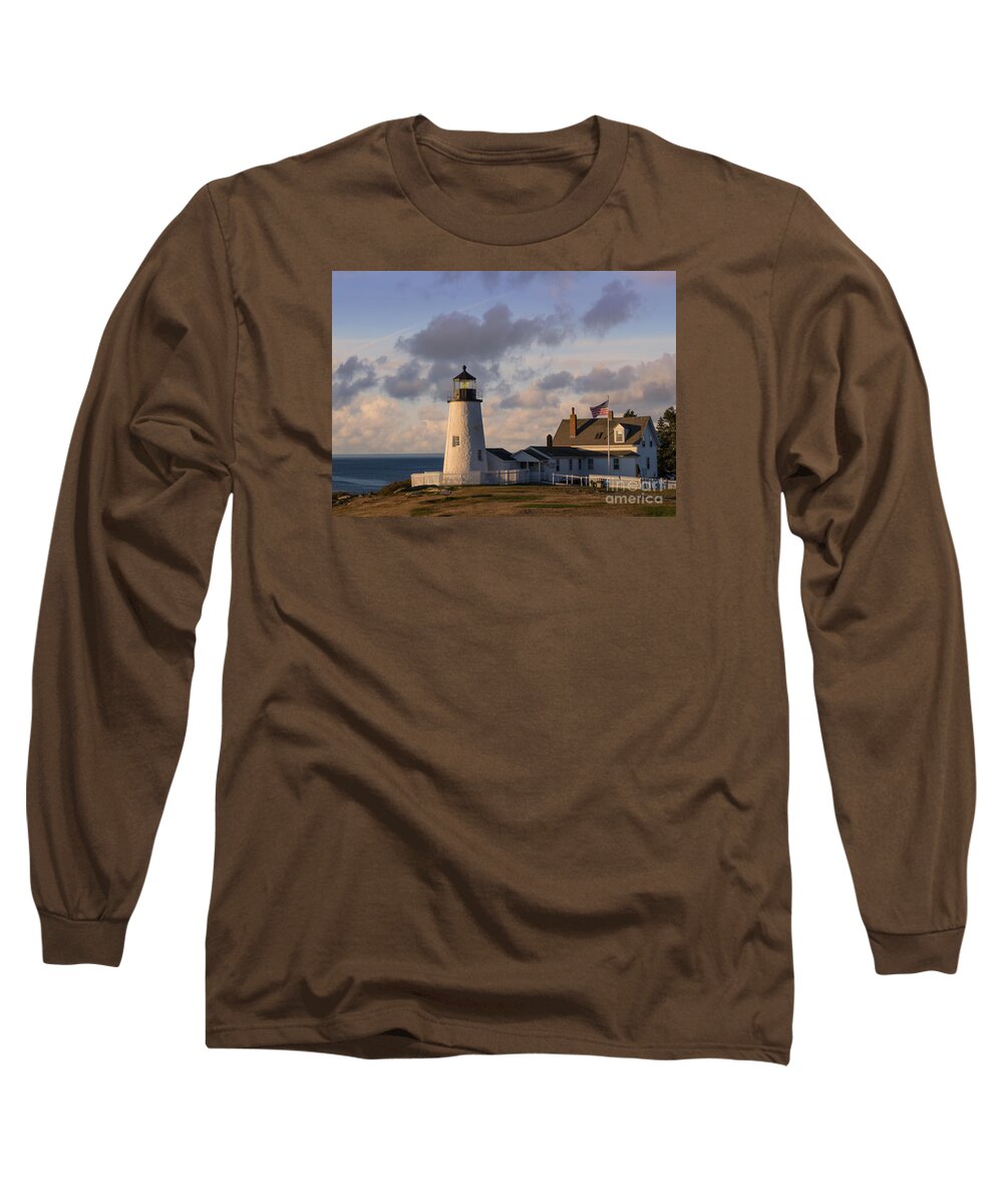 Lighthouse Long Sleeve T-Shirt featuring the photograph Pemaquid Morning by Jerry Fornarotto