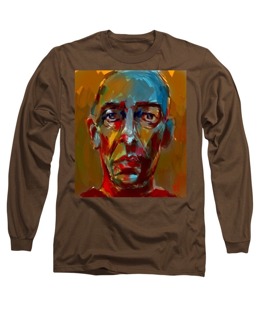 Portrait Long Sleeve T-Shirt featuring the painting Peter by Jim Vance