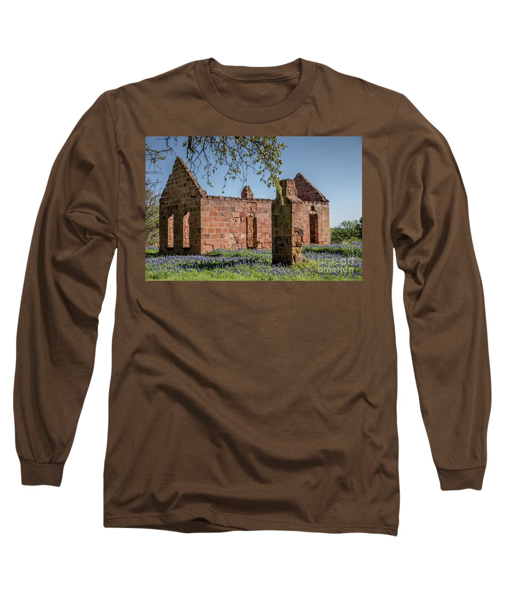 Places Long Sleeve T-Shirt featuring the photograph Pontotoc Ruins by Teresa Wilson