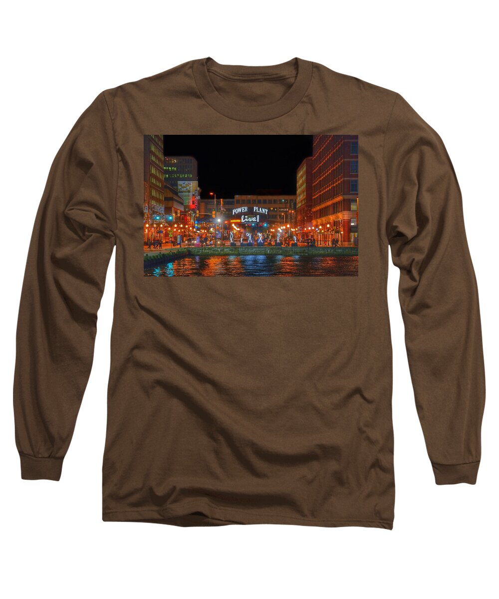 Power Plant Live Long Sleeve T-Shirt featuring the photograph Power Plant Live in Baltimore by Marianna Mills