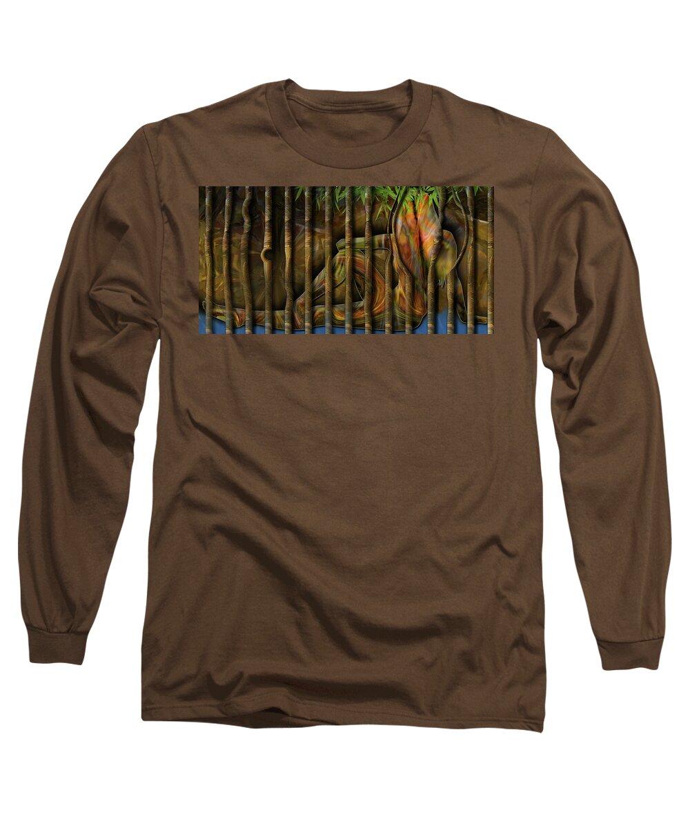 Mighty Sight Studio Long Sleeve T-Shirt featuring the digital art Pretty as Prison by Steve Sperry