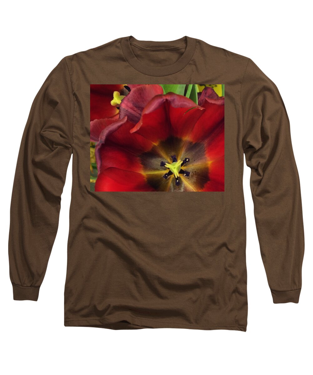 Red Tulips Long Sleeve T-Shirt featuring the photograph Red Tulips by Kathy M Krause