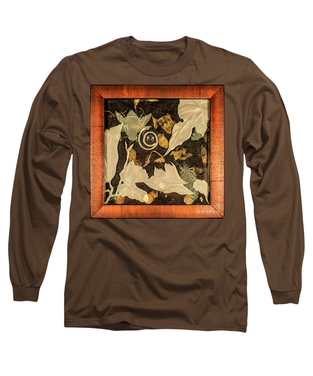 Bees Long Sleeve T-Shirt featuring the glass art Remembrance V with Frame by Alone Larsen