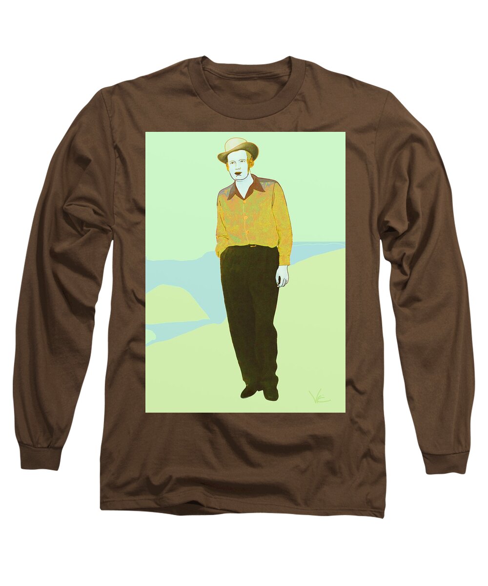 Victor Shelley Long Sleeve T-Shirt featuring the digital art Riverside by Victor Shelley