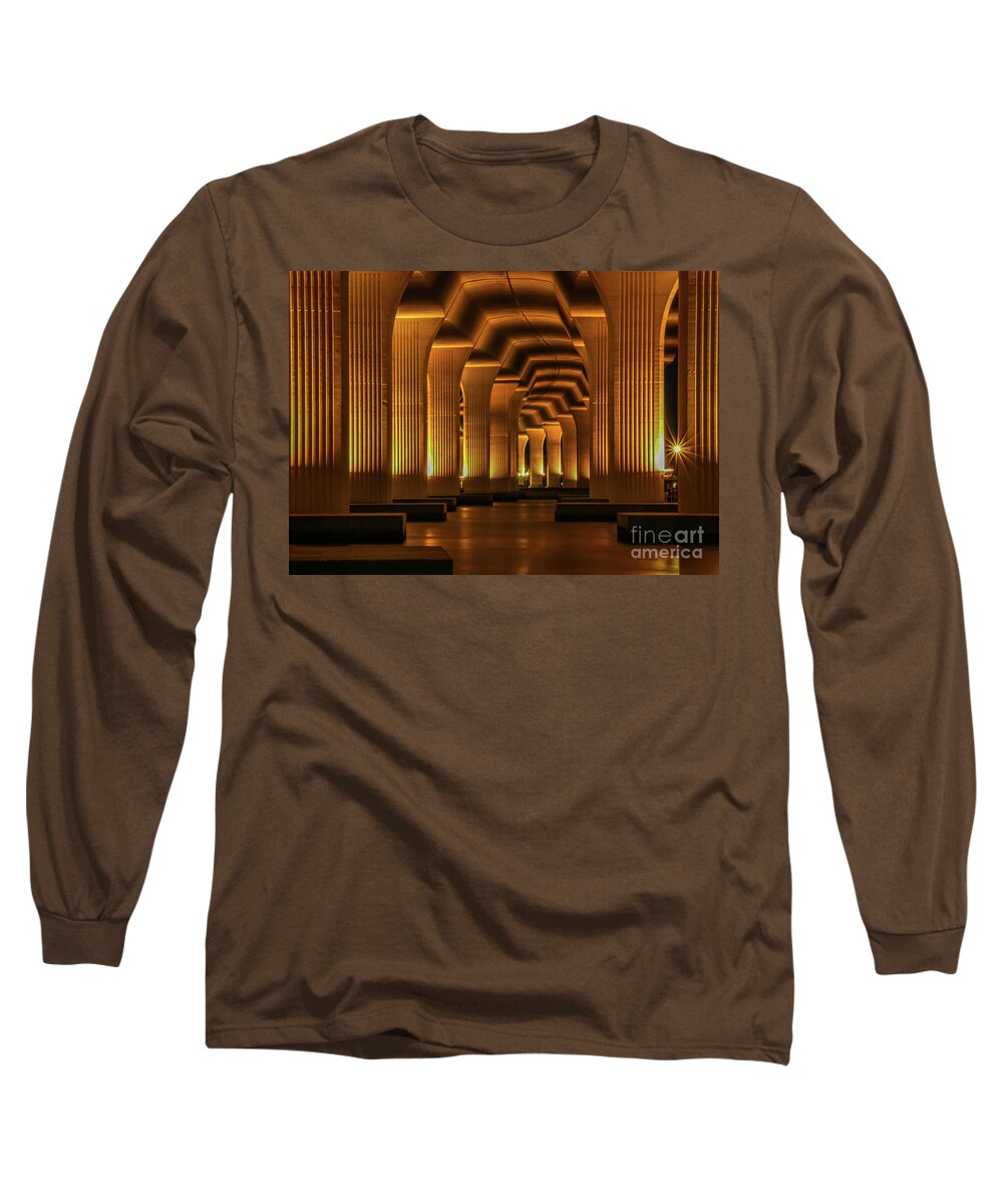 Bridge Long Sleeve T-Shirt featuring the photograph Roosevelt Night Shot by Tom Claud