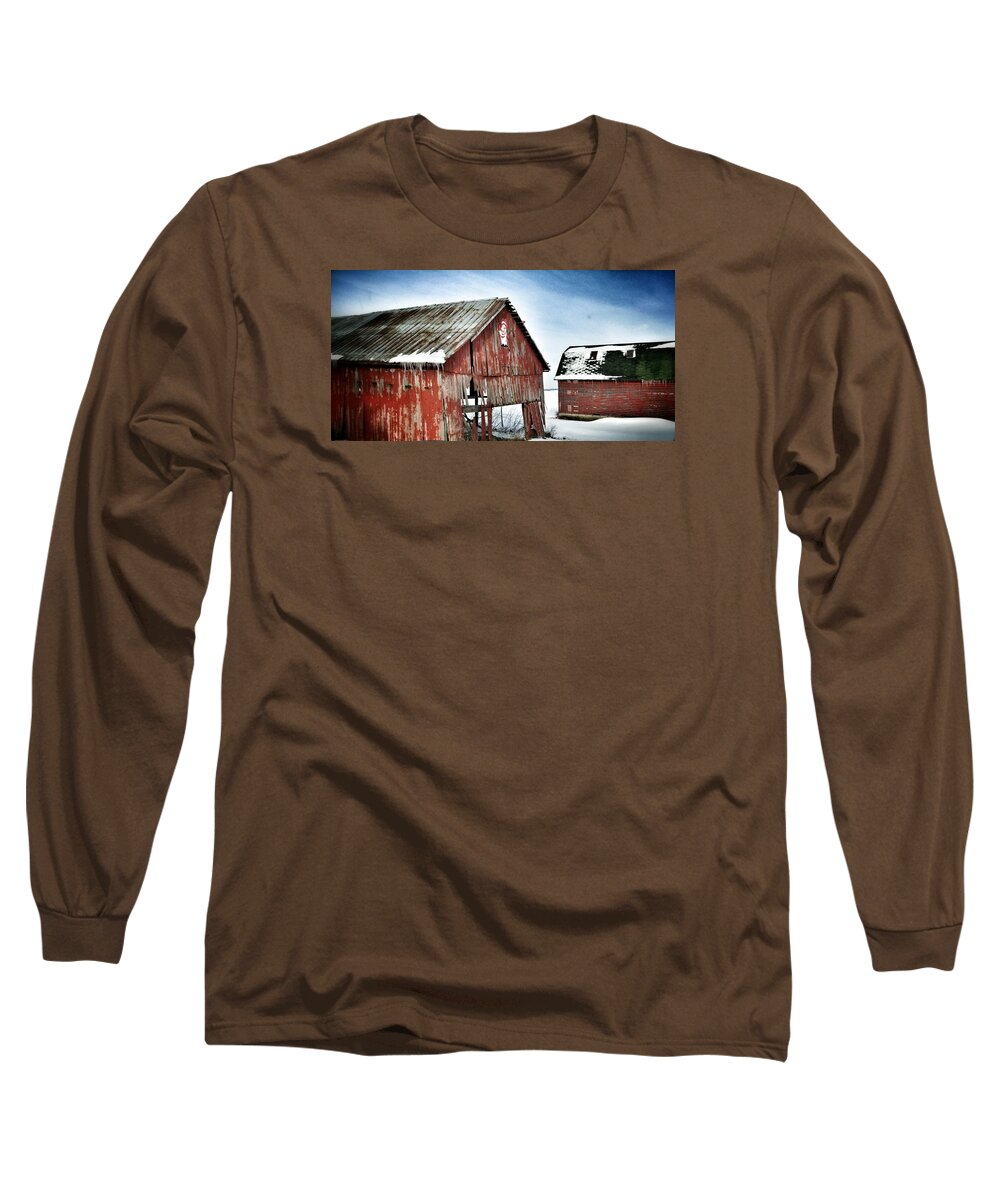 Barn Long Sleeve T-Shirt featuring the photograph Rustic Barn by Becky Kurth