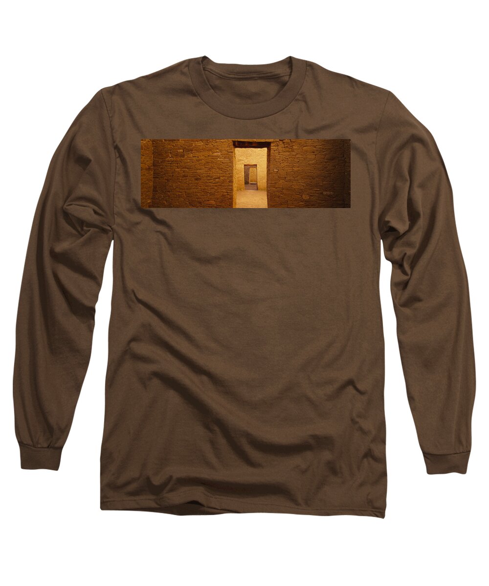Photography Long Sleeve T-Shirt featuring the photograph Series Of Doors In An Ancient Building by Panoramic Images