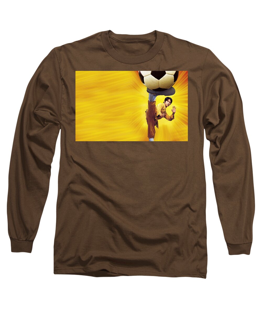Shaolin Soccer Long Sleeve T-Shirt featuring the digital art Shaolin Soccer by Maye Loeser