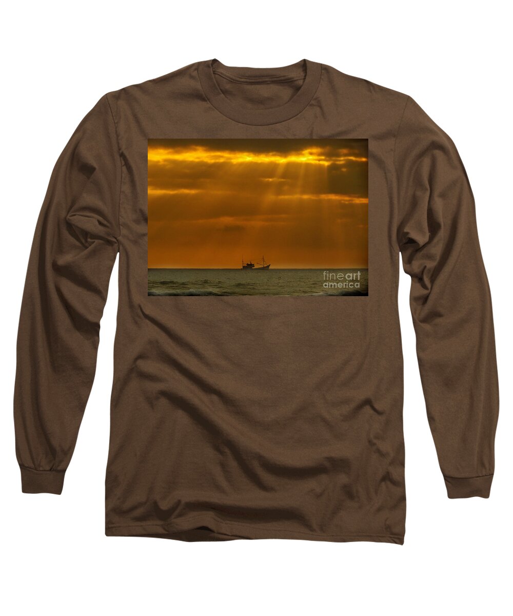 Atlantic Ocean Long Sleeve T-Shirt featuring the photograph Ship Rest by Metaphor Photo