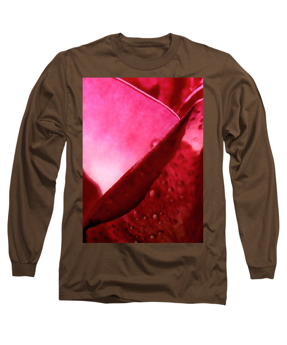 Rose Long Sleeve T-Shirt featuring the digital art Soft Petaling by Donna Blackhall