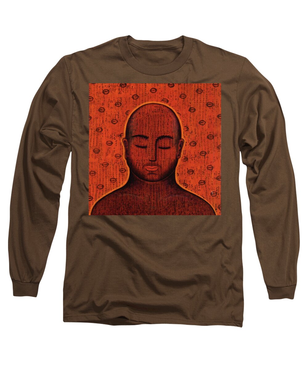 Buddha Long Sleeve T-Shirt featuring the mixed media Spacious Awareness by Gloria Rothrock