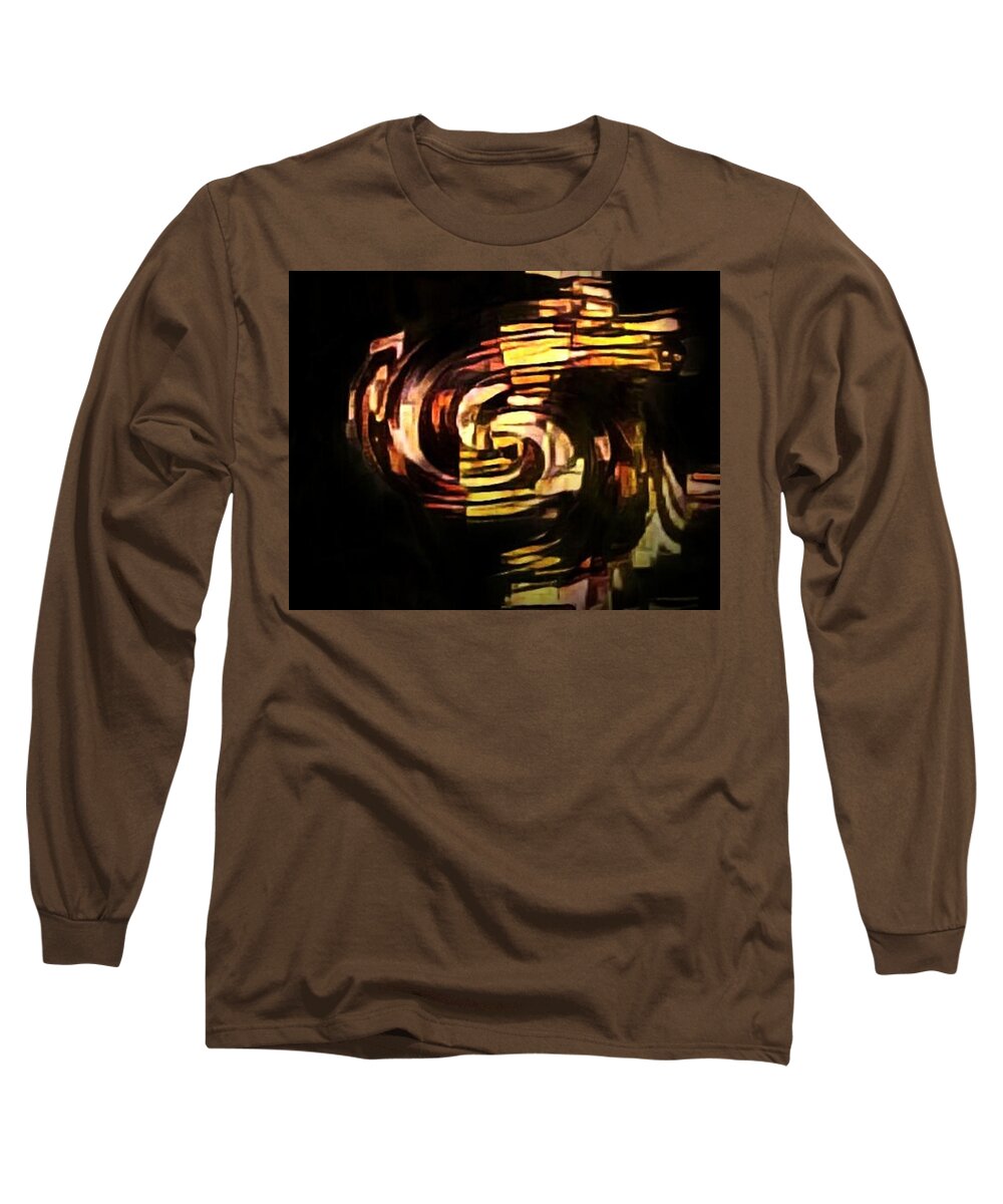 Spiral Abstract Art That Was Photographically Manipulated Long Sleeve T-Shirt featuring the pastel Spiral Abstract 1 by Brenae Cochran