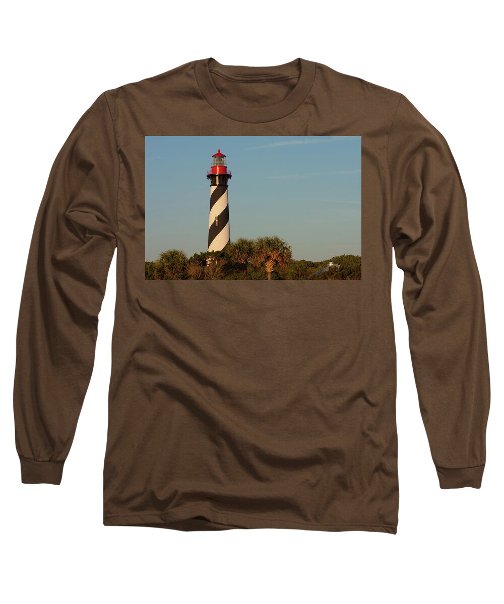 Lighthouse Long Sleeve T-Shirt featuring the photograph St. Augustine Lighthouse #3 by Paul Rebmann