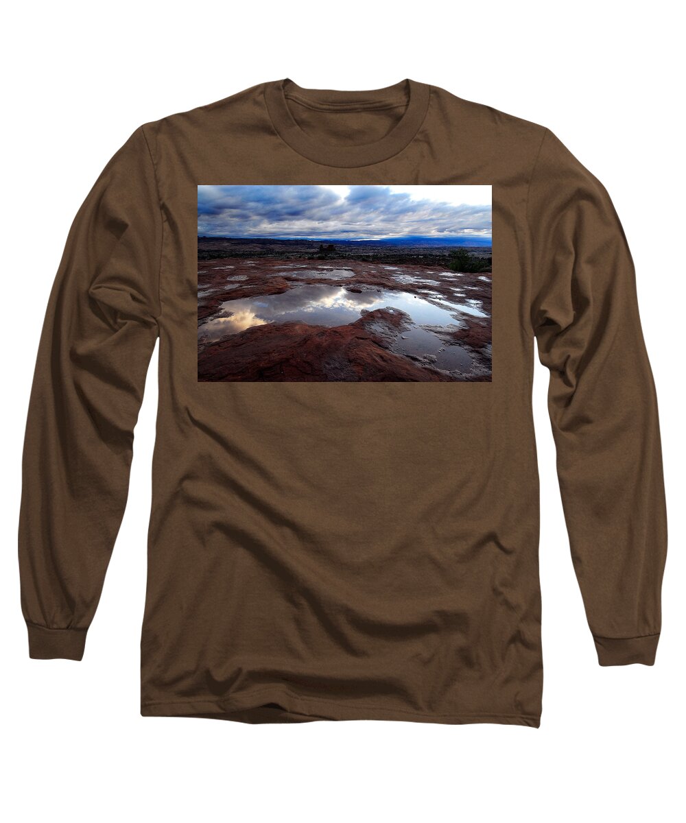 Reflection Long Sleeve T-Shirt featuring the photograph Stormy Sunrise by Harry Spitz
