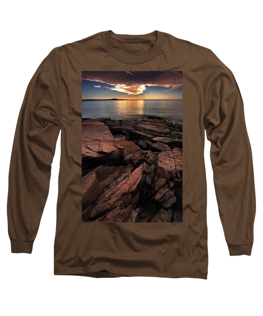 Acadia Long Sleeve T-Shirt featuring the photograph Stratus Eclipse by Neil Shapiro