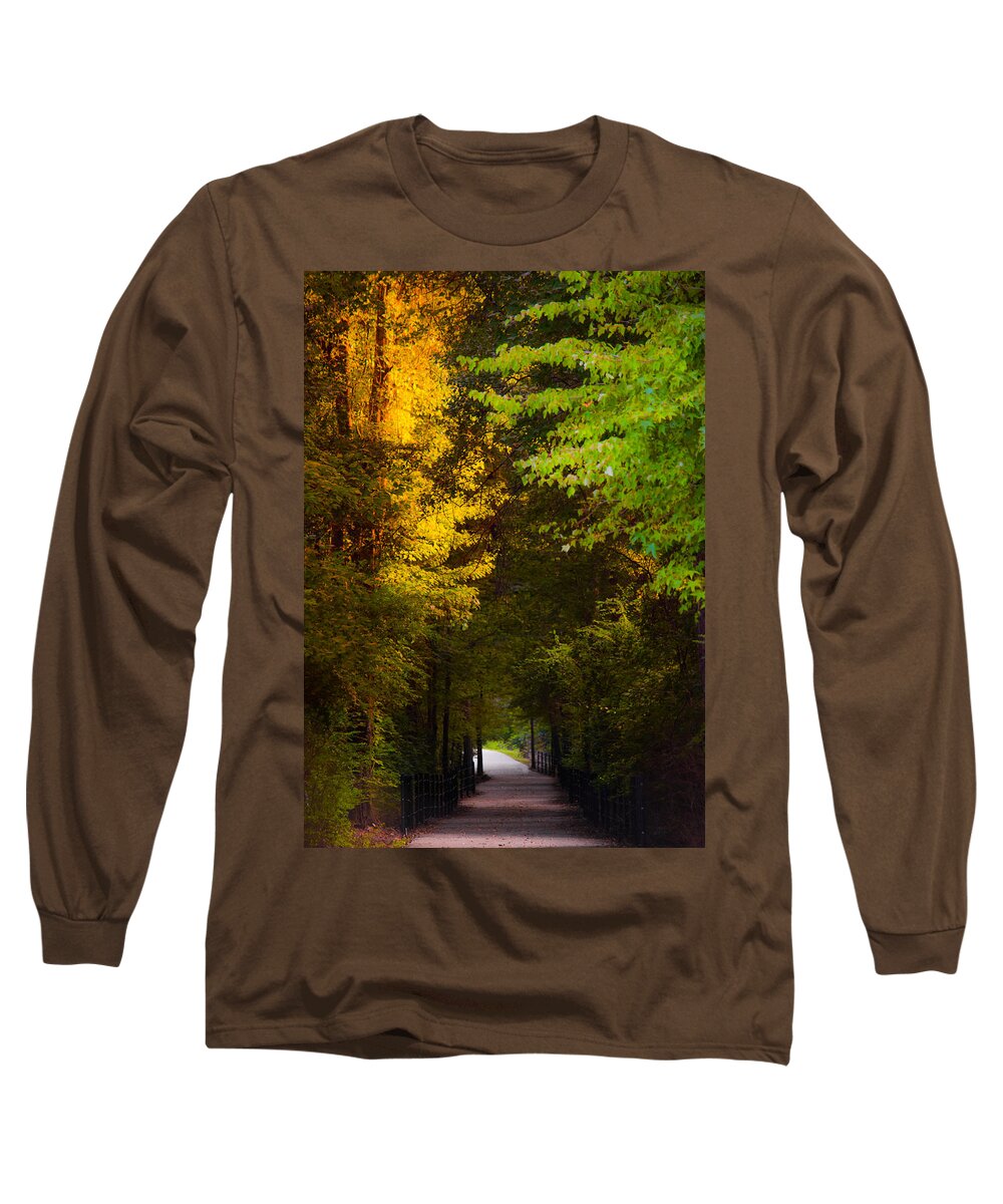 Path Long Sleeve T-Shirt featuring the photograph Summer and Fall Collide by Parker Cunningham