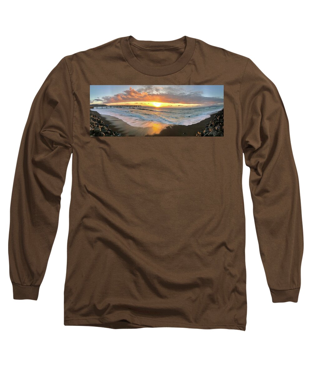 Sunset Long Sleeve T-Shirt featuring the photograph Sunset in Pacifica by Alex King