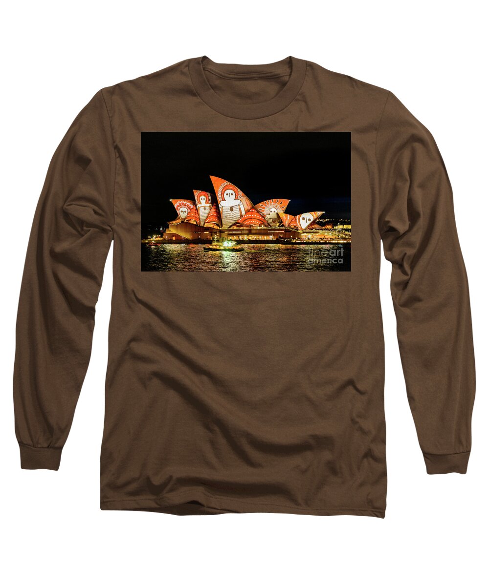 Building Long Sleeve T-Shirt featuring the photograph Ochre on Opera by Werner Padarin