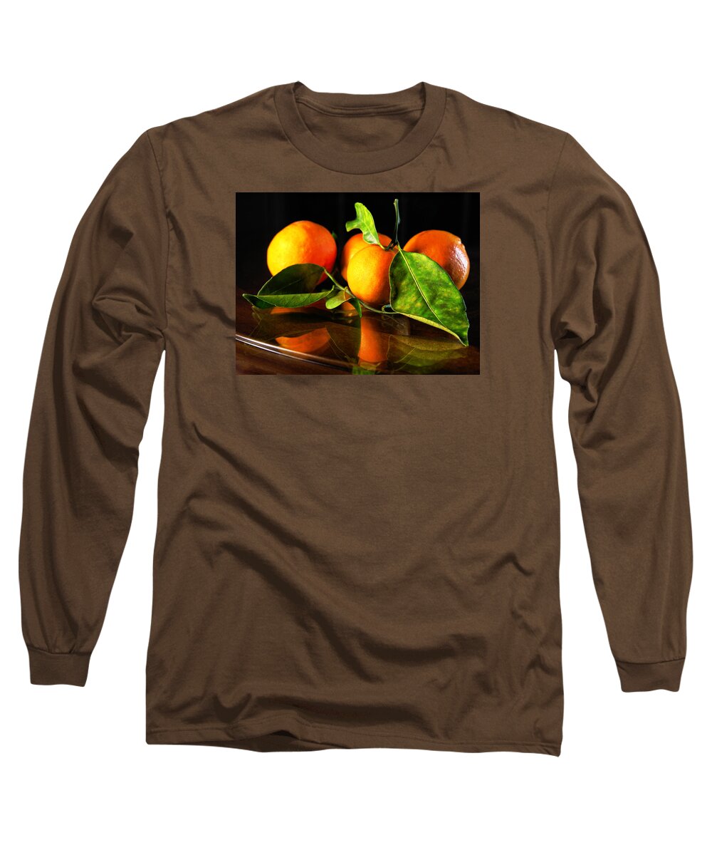 Tangerines Long Sleeve T-Shirt featuring the photograph Tangerines by Robert Och