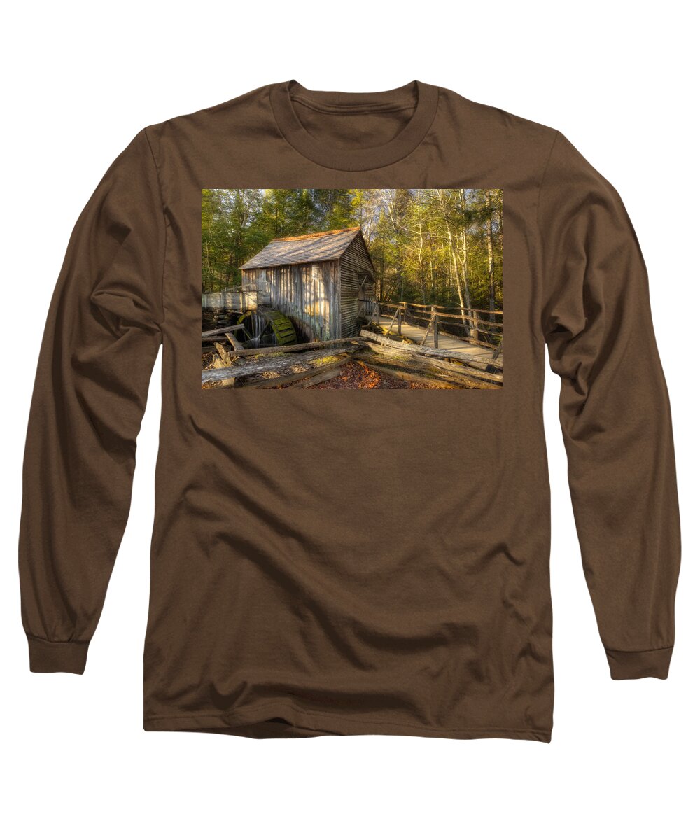 Grist Mill Long Sleeve T-Shirt featuring the photograph Tennessee Mill by Mike Eingle