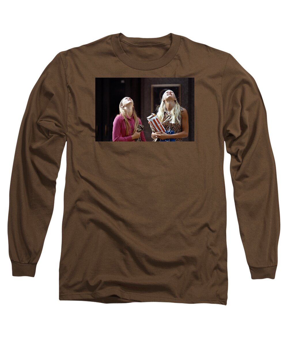 Actions Long Sleeve T-Shirt featuring the photograph The IDS Neck Crane by Mike Evangelist