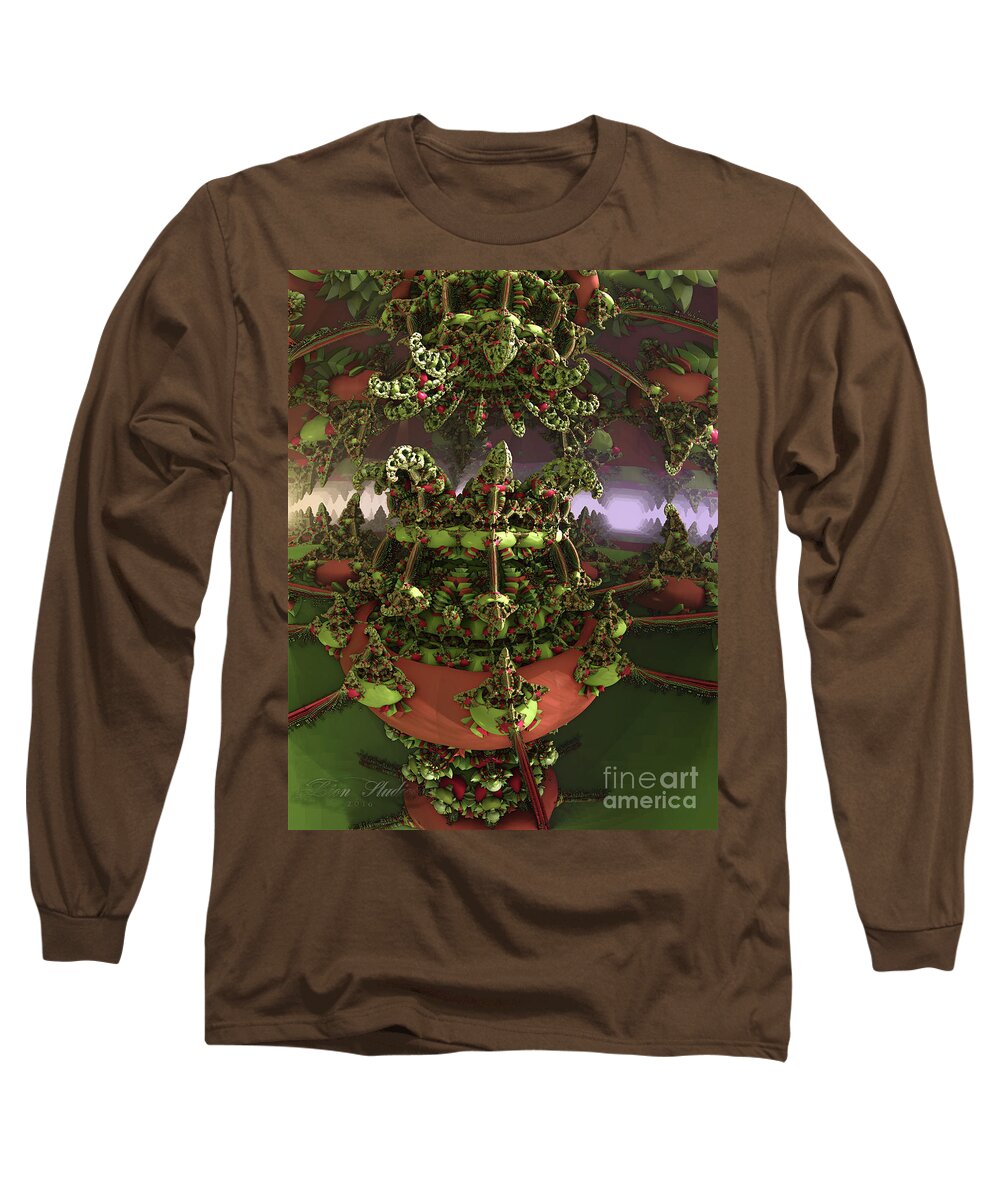 Fractal Long Sleeve T-Shirt featuring the digital art The Jokers Machine by Melissa Messick