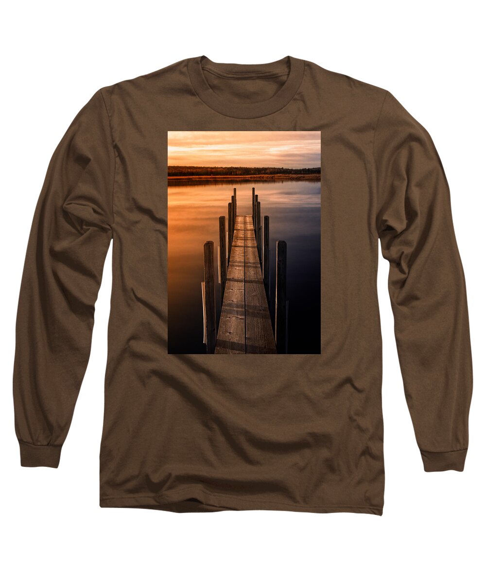 Dock Long Sleeve T-Shirt featuring the photograph The Jump Off by Terry Doyle