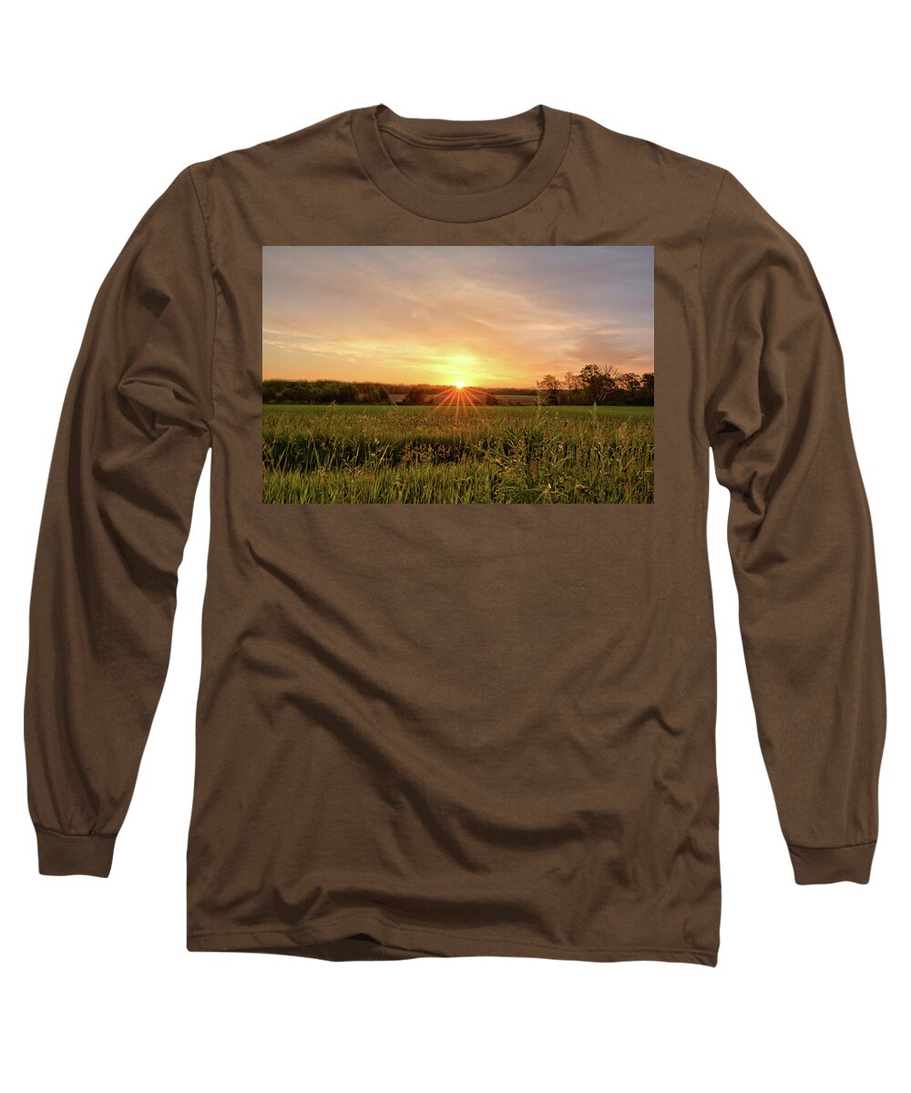 Sunrise Long Sleeve T-Shirt featuring the photograph The Rising Sun by Bonfire Photography