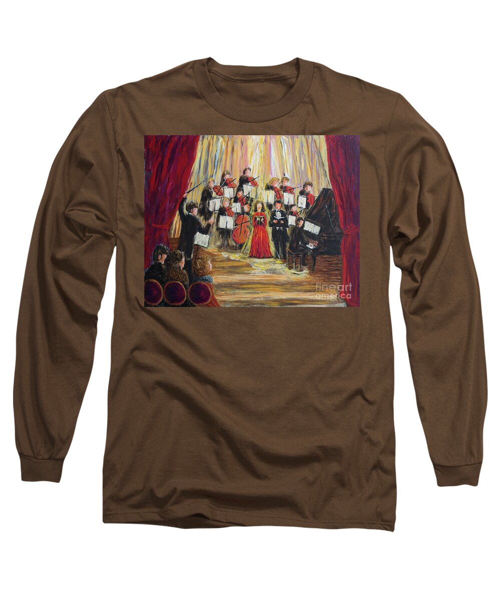 Artist Long Sleeve T-Shirt featuring the painting The Solo by Linda Donlin