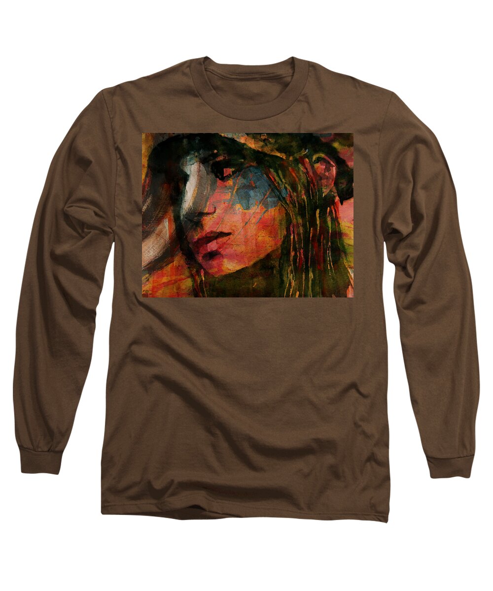 Barbra Streisand Long Sleeve T-Shirt featuring the painting The Way We Were by Paul Lovering