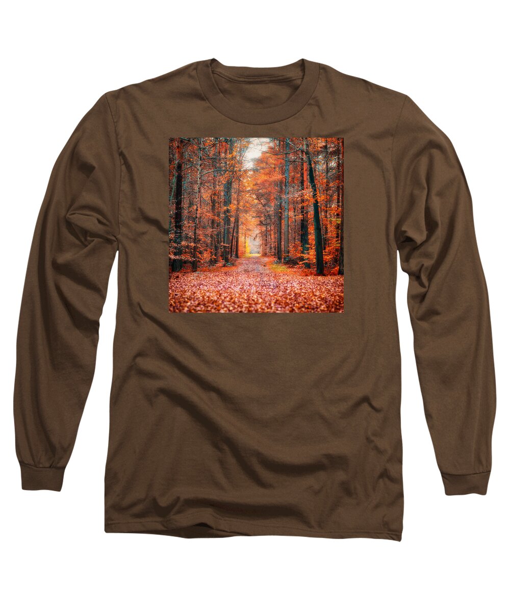 Autumn Long Sleeve T-Shirt featuring the photograph Thetford Forest by James Billings