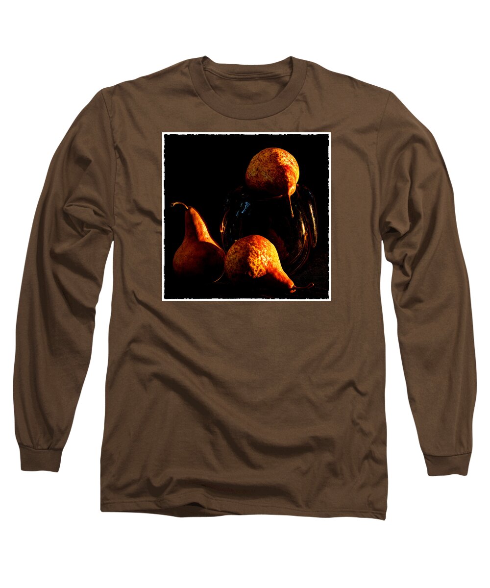 Three Long Sleeve T-Shirt featuring the photograph Three pears by Andrei SKY