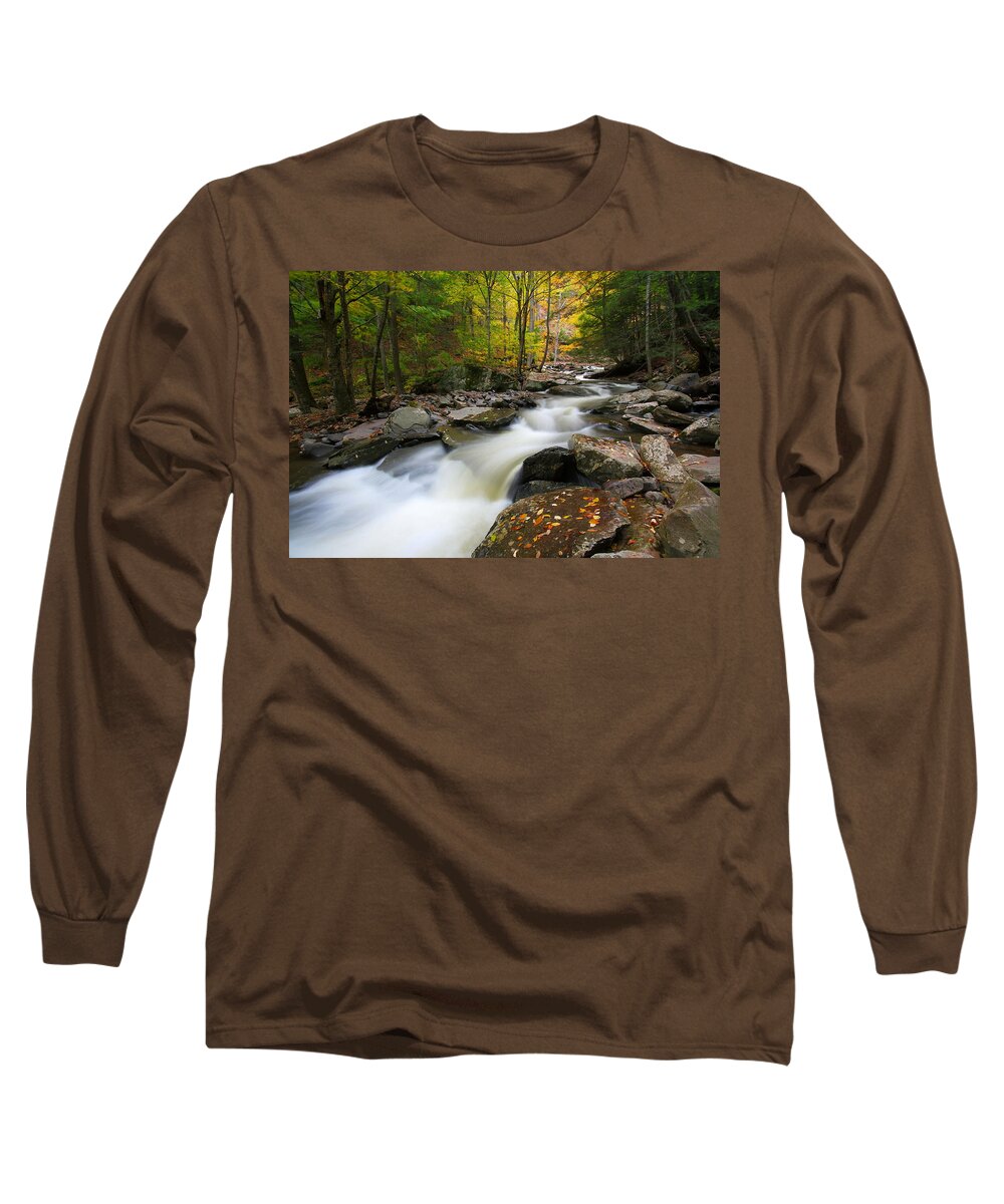 Fall Long Sleeve T-Shirt featuring the photograph Three Seconds in Fall by Neil Shapiro