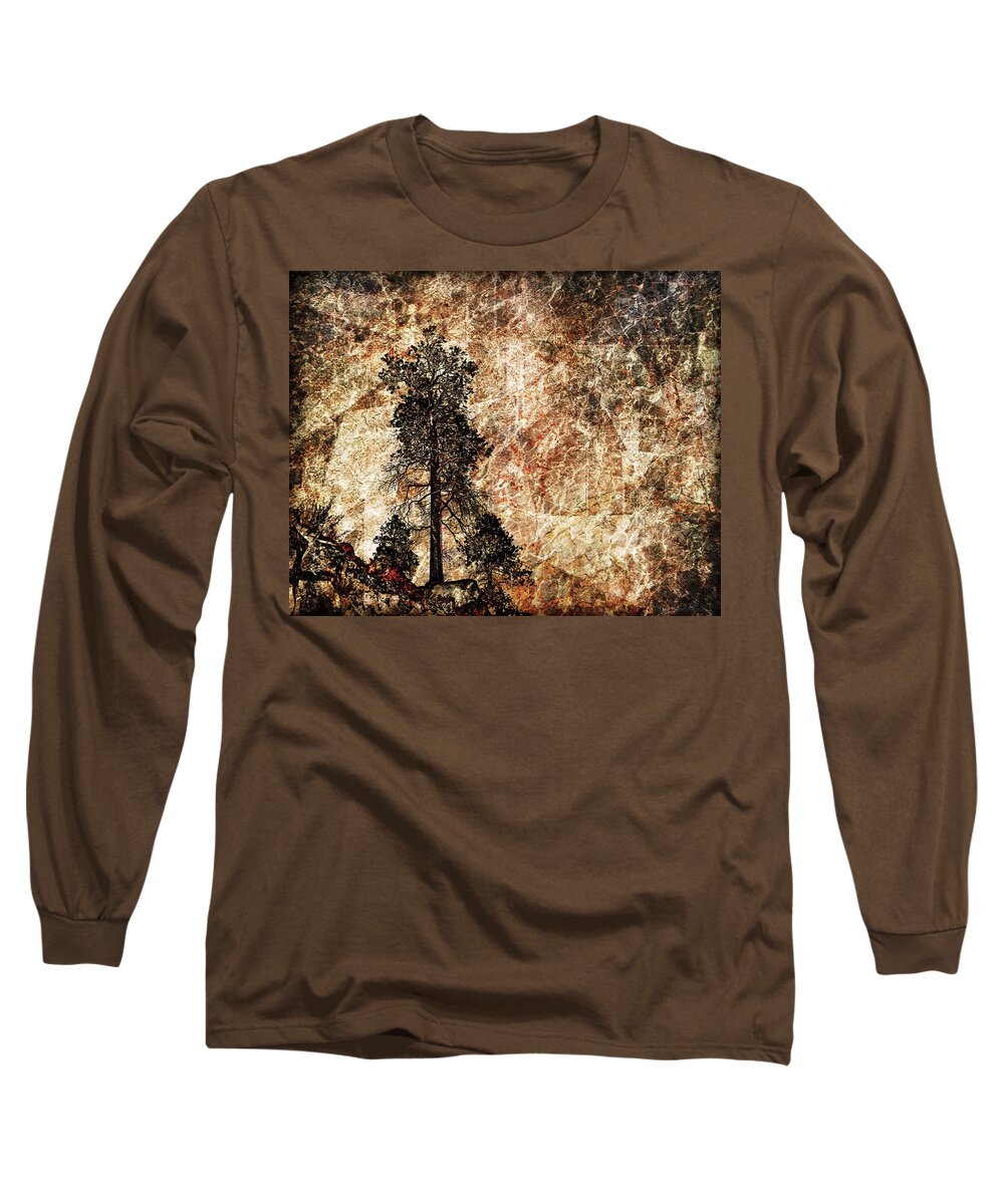 Trees Long Sleeve T-Shirt featuring the digital art Three Trees by Ken Taylor