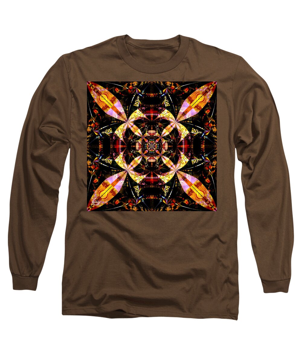 Abstract Long Sleeve T-Shirt featuring the digital art Time Fabric by Jim Pavelle