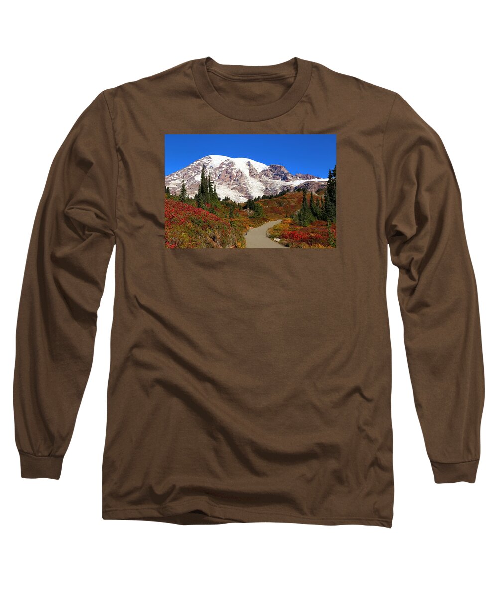 Trail To Myrtle Falls 2 Long Sleeve T-Shirt featuring the photograph Trail to Myrtle Falls 2 by Lynn Hopwood
