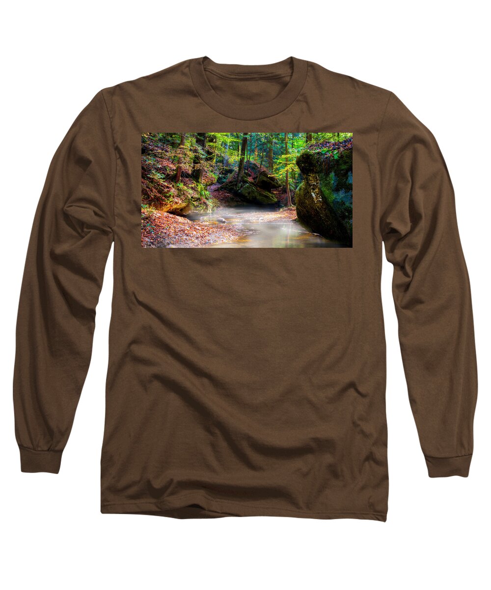 Canyon Long Sleeve T-Shirt featuring the photograph Tranquil Mist by David Morefield