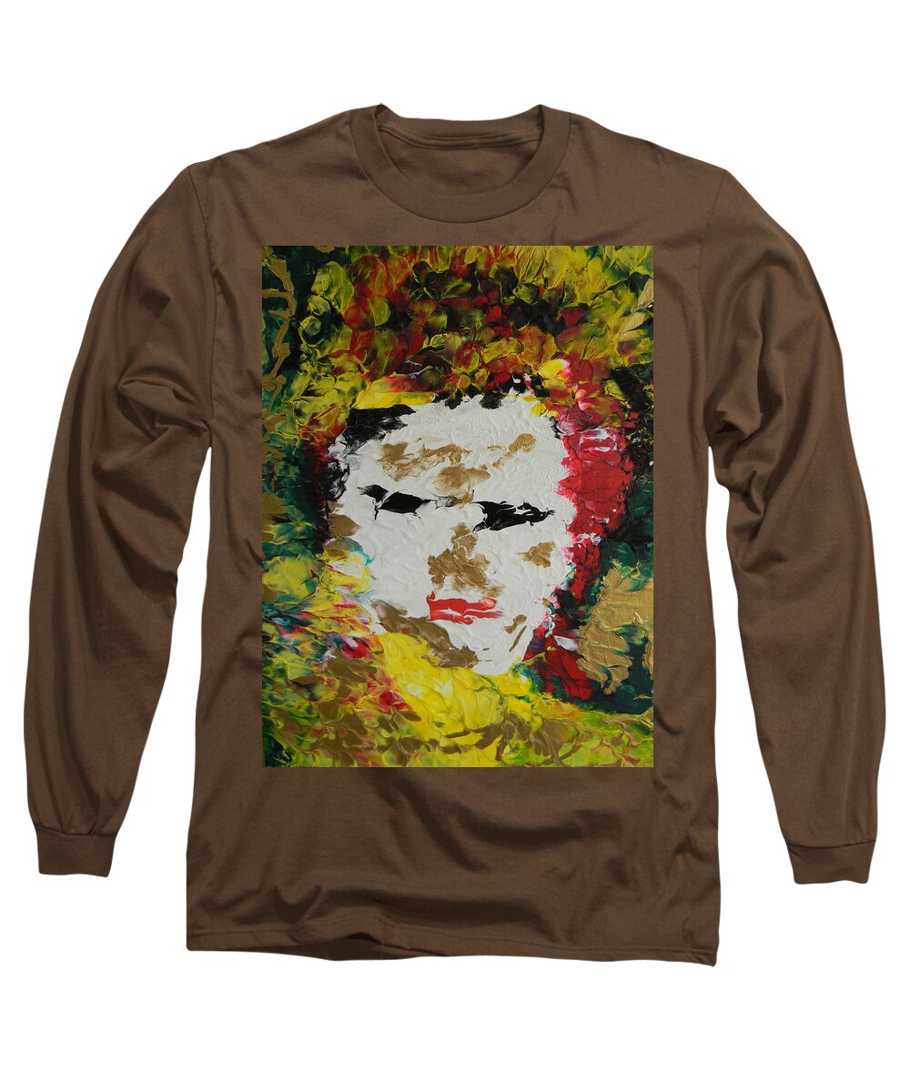 Trinity Long Sleeve T-Shirt featuring the painting Trinity Panel Two by Marwan George Khoury