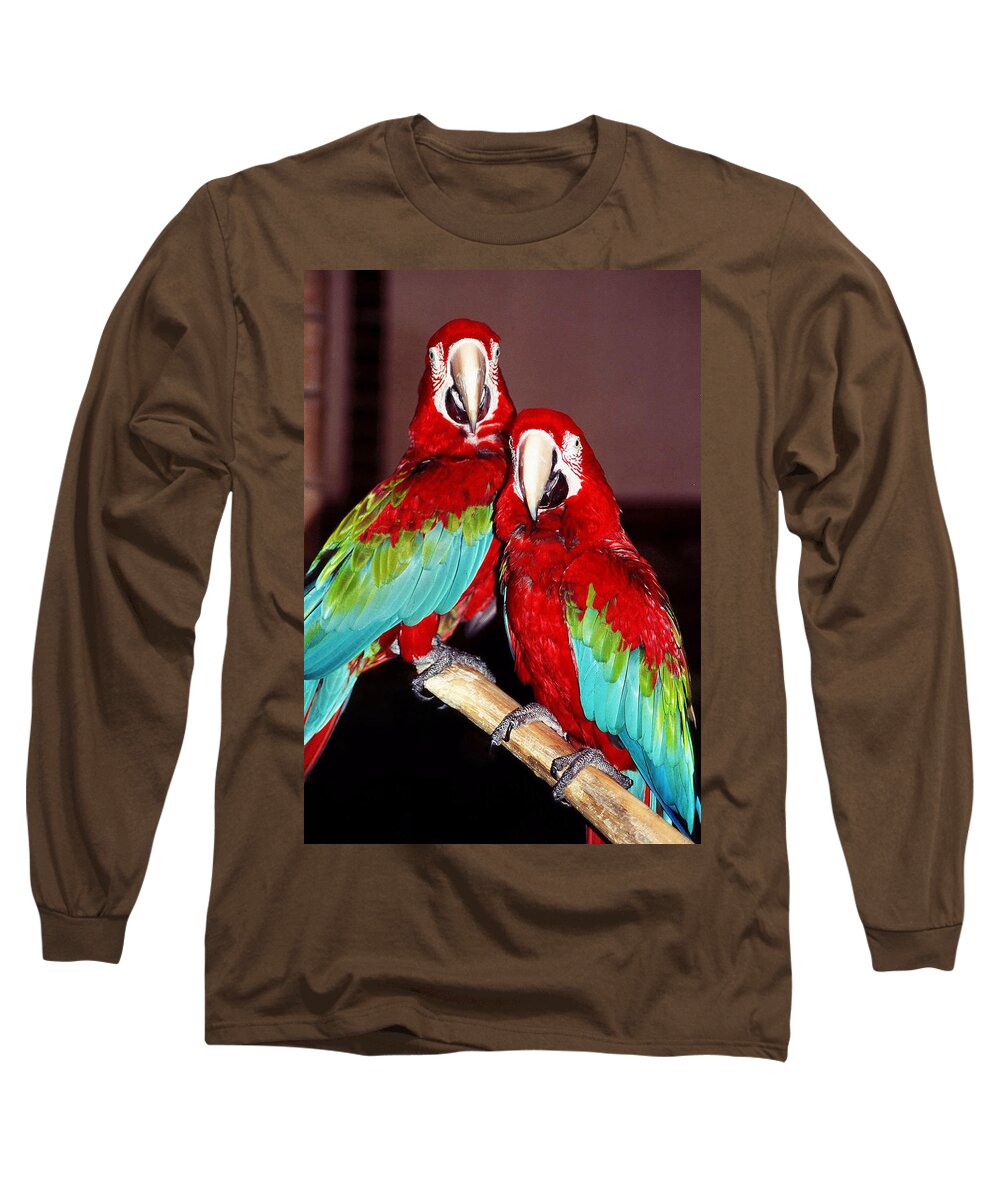 Parrot Long Sleeve T-Shirt featuring the photograph Two Friends ... by Juergen Weiss