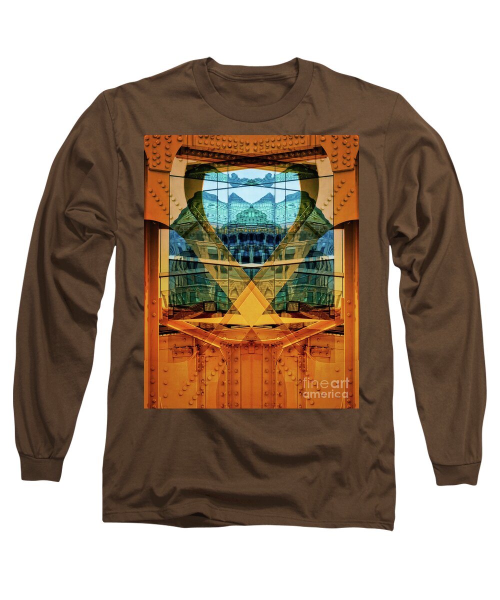 Chicago Long Sleeve T-Shirt featuring the photograph Urban abstract I by Izet Kapetanovic