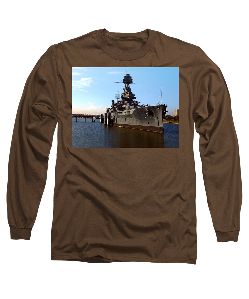 Joshua House Photography Long Sleeve T-Shirt featuring the photograph USS Texas by Joshua House