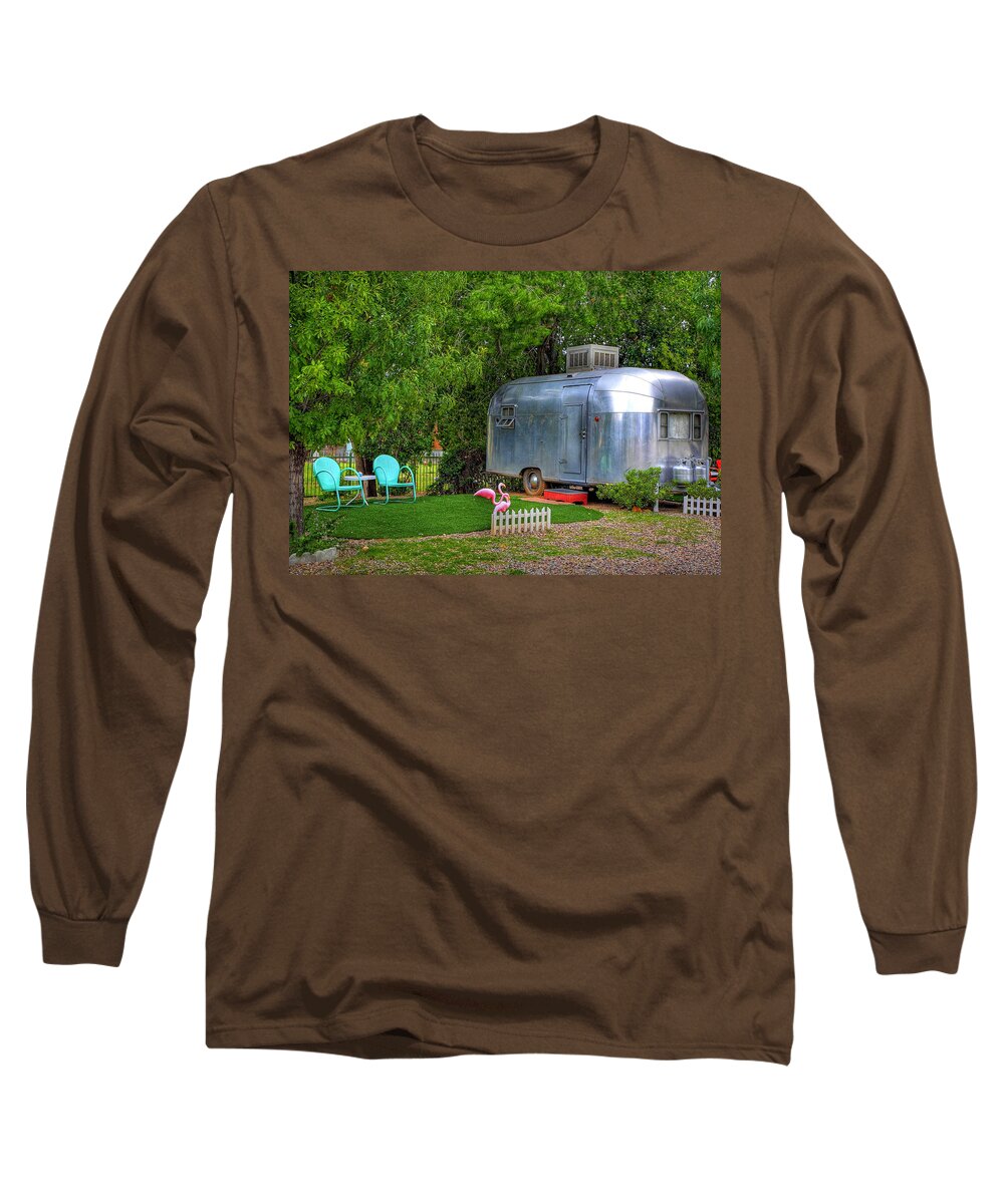 El Rey Long Sleeve T-Shirt featuring the photograph Vintage Trailer by Charlene Mitchell
