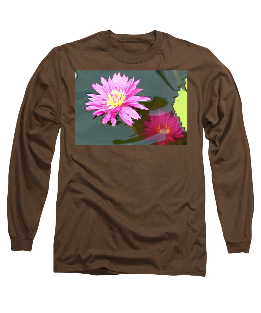 Water Lilies Long Sleeve T-Shirt featuring the photograph Water lilies by Peter Ponzio