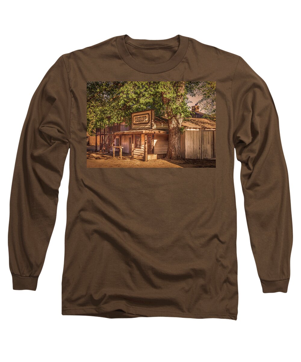 Wild West Long Sleeve T-Shirt featuring the photograph Wild West Sheriff Office by Gene Parks
