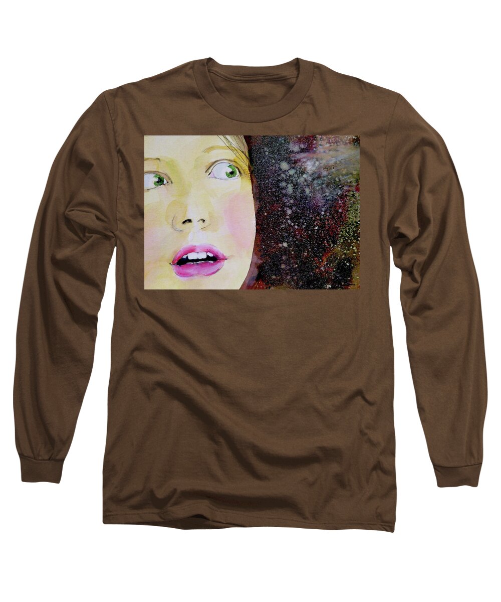 Outdoors Nature People Skyscape Long Sleeve T-Shirt featuring the painting Fatalyzd by Ed Heaton