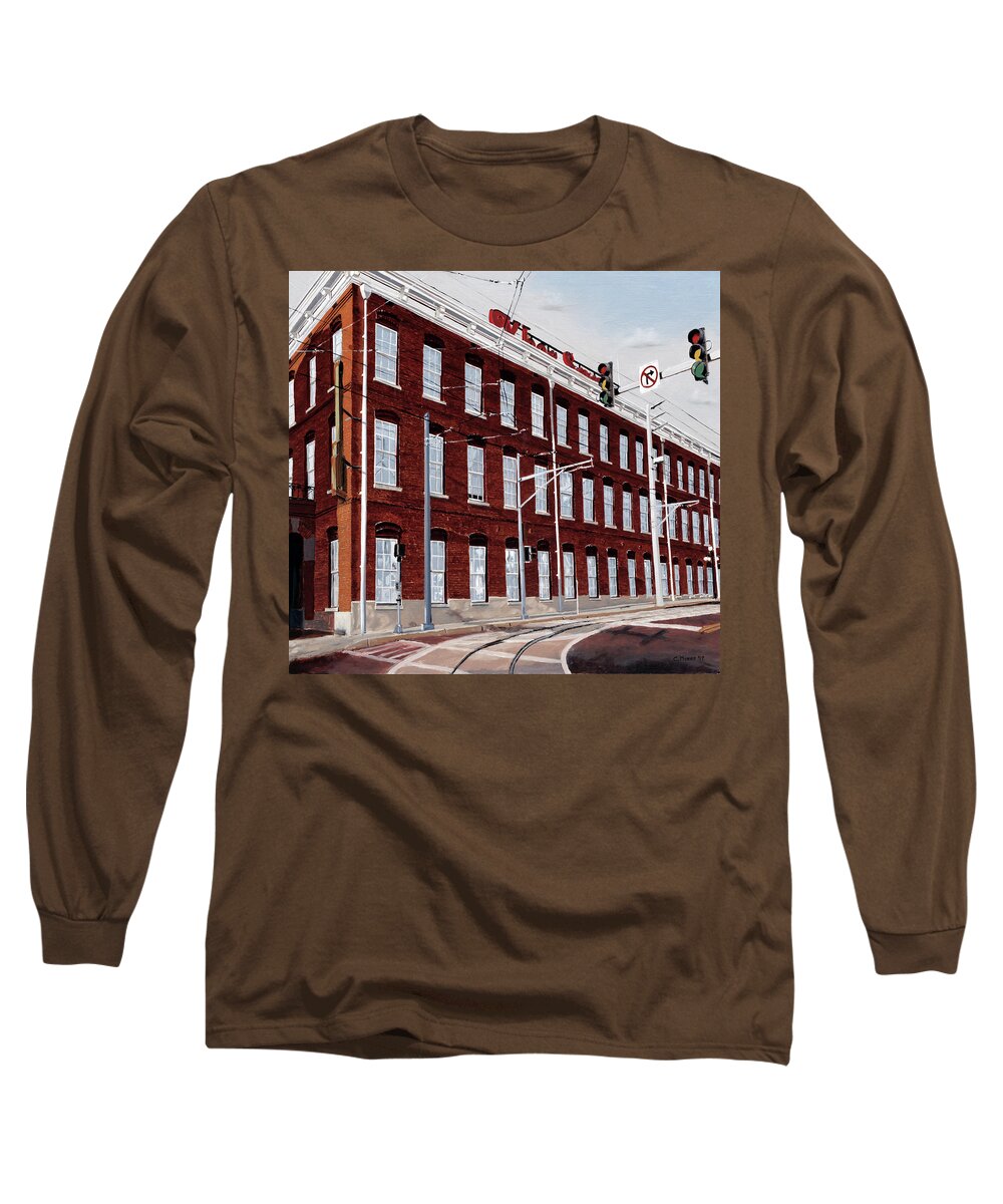 Ybor Long Sleeve T-Shirt featuring the painting Ybor Square by Craig Morris