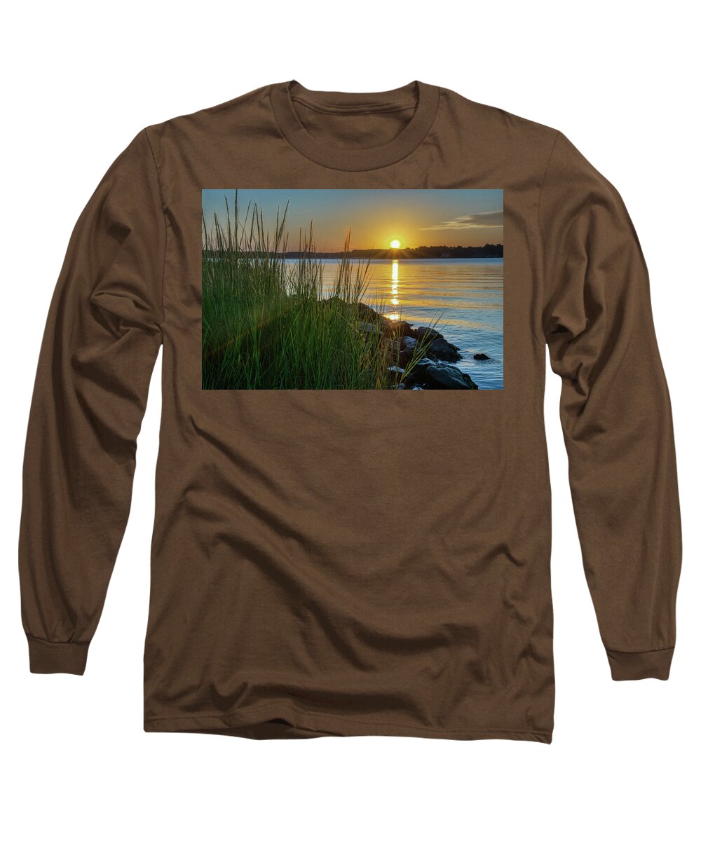 Poquoson Long Sleeve T-Shirt featuring the photograph Poquoson Sunset #1 by Jerry Gammon