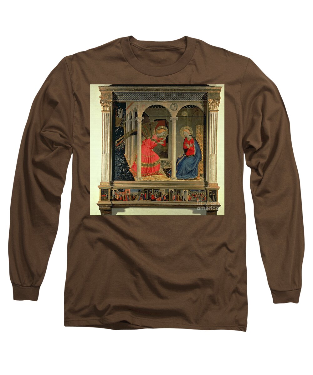 Art Long Sleeve T-Shirt featuring the painting The Annunciation by Fra Angelico